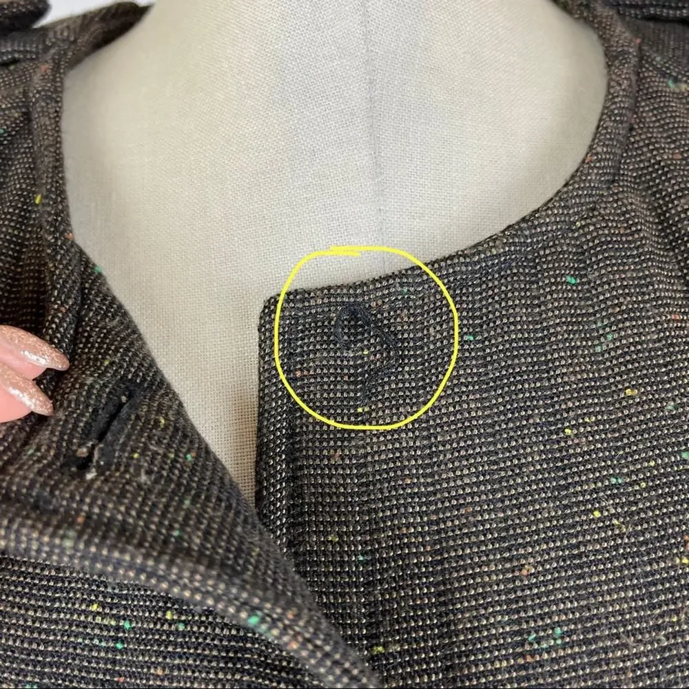 Anthropologie Cartonnier Brown Quilted Front Jacket Size 4